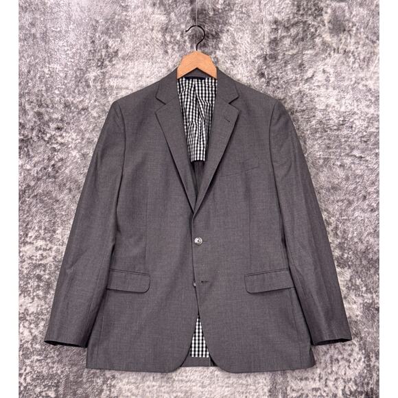 Brooks Brothers Fitzgerald Jacket 42R Mens Gray Wool Blend Sport Coat Blazer - Picture 1 of 11